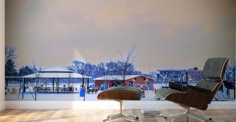 Snowy Playground Wall Murals