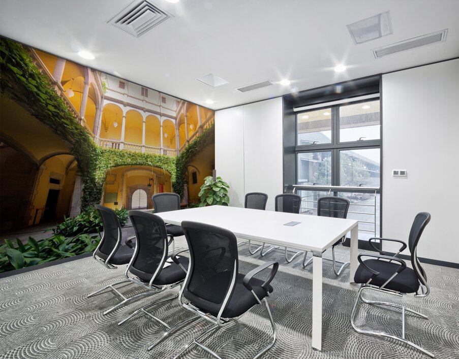 Courtyard of Legacy: Archives of  the Crown of Aragon Wall Printing