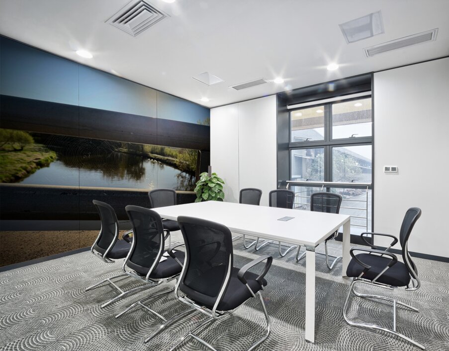 Spider Web on Bridge at Sunrise – Nature Framed in Stillness 1 Wall Printing