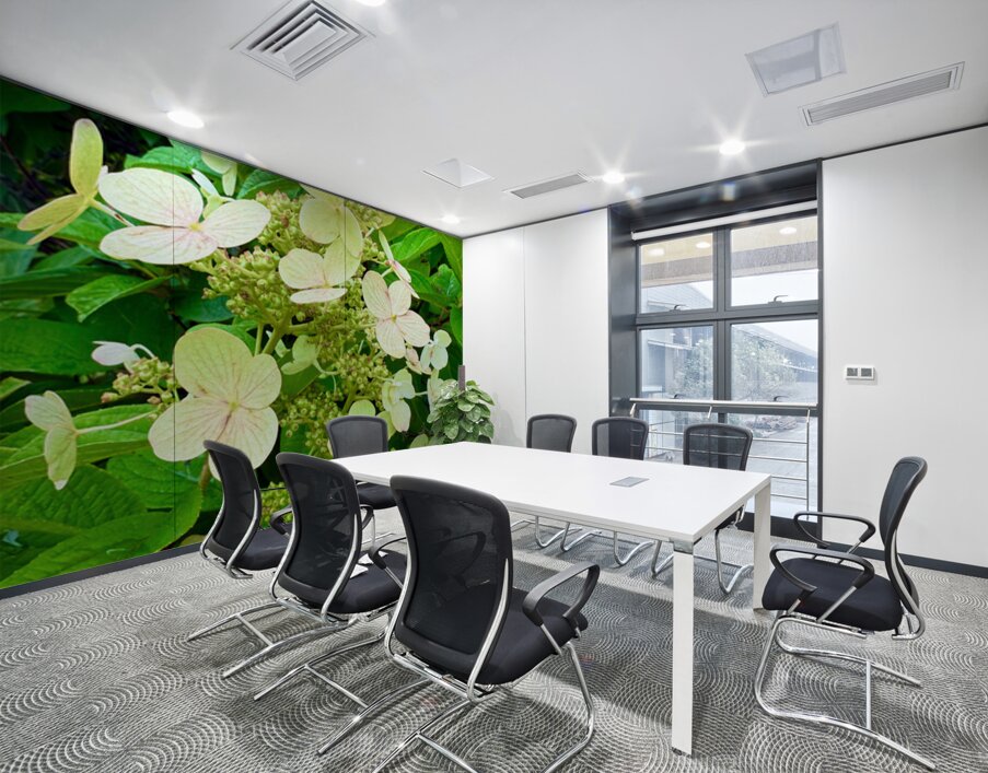  Pale Hydrangea Cluster Wall Printing