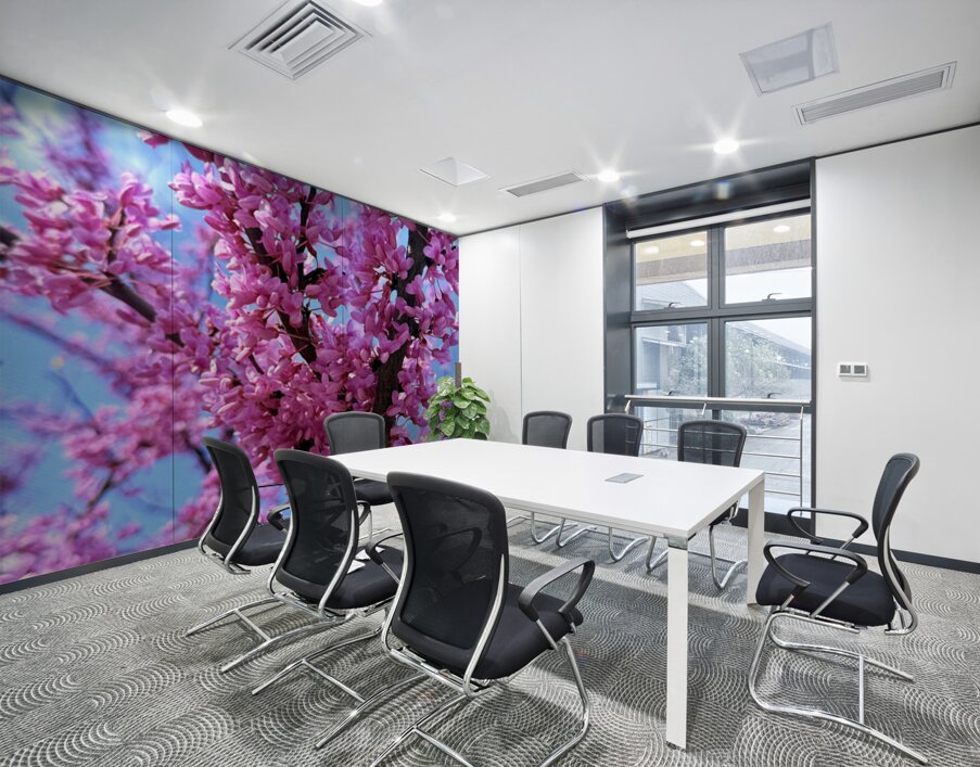 Redbud Riot Wall Printing