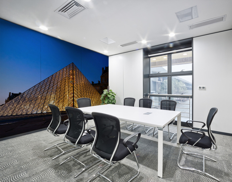 A Louvre Triangle Wall Printing