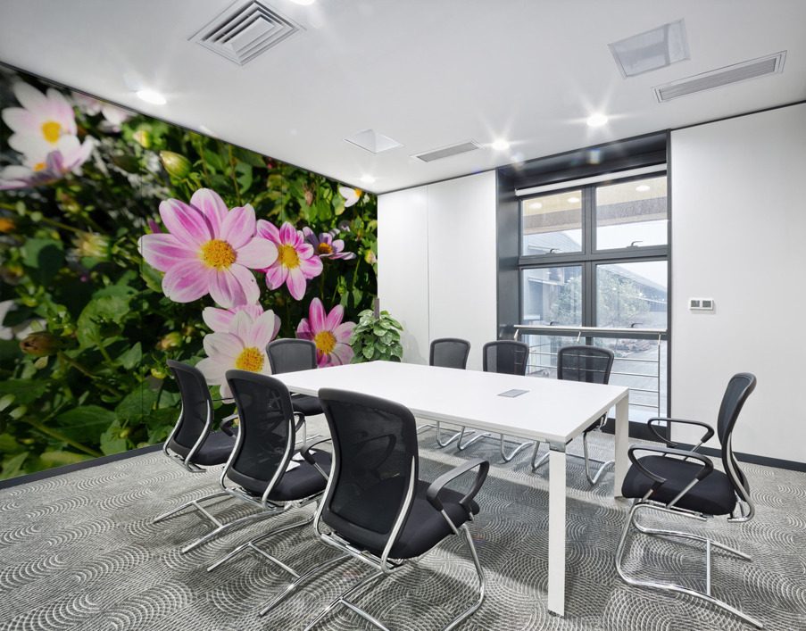 Blushing Petals  Wall Printing