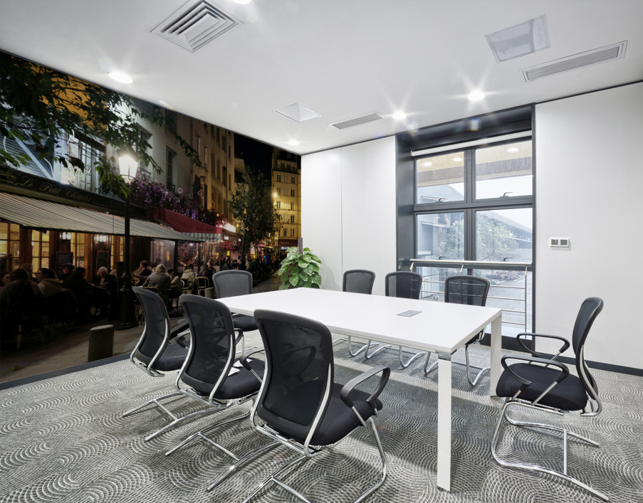 Streets of Paris -- Night Life 2 Wall Printing