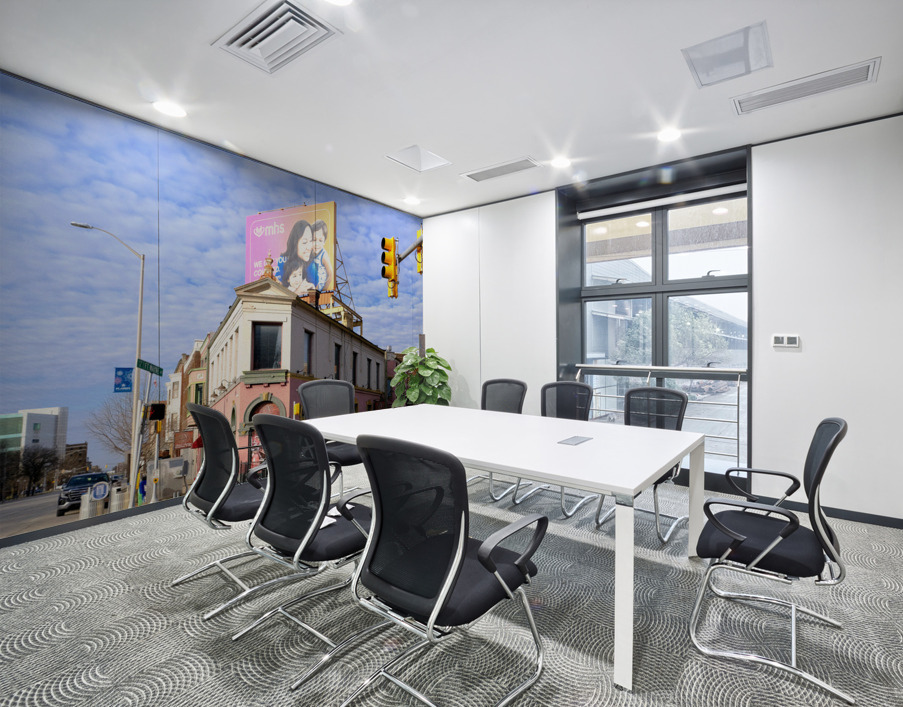 Flatiron Corner Glow Wall Printing