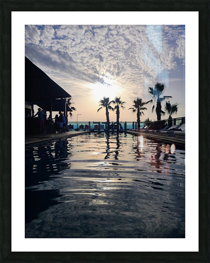 Sunset Social: The Last Light Lounge Picture Frame print