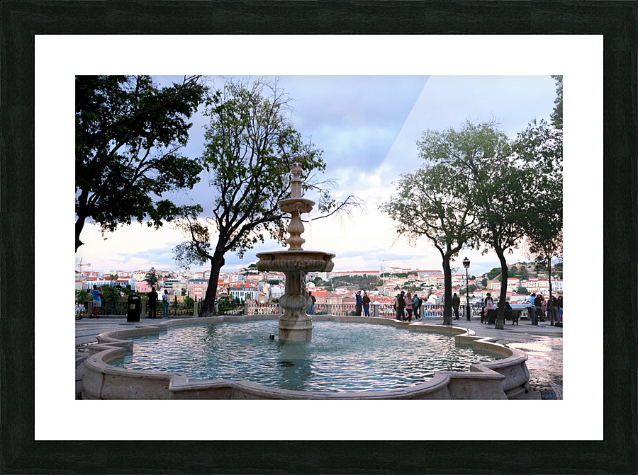 Lisbon Water Fountain  Picture Frame print