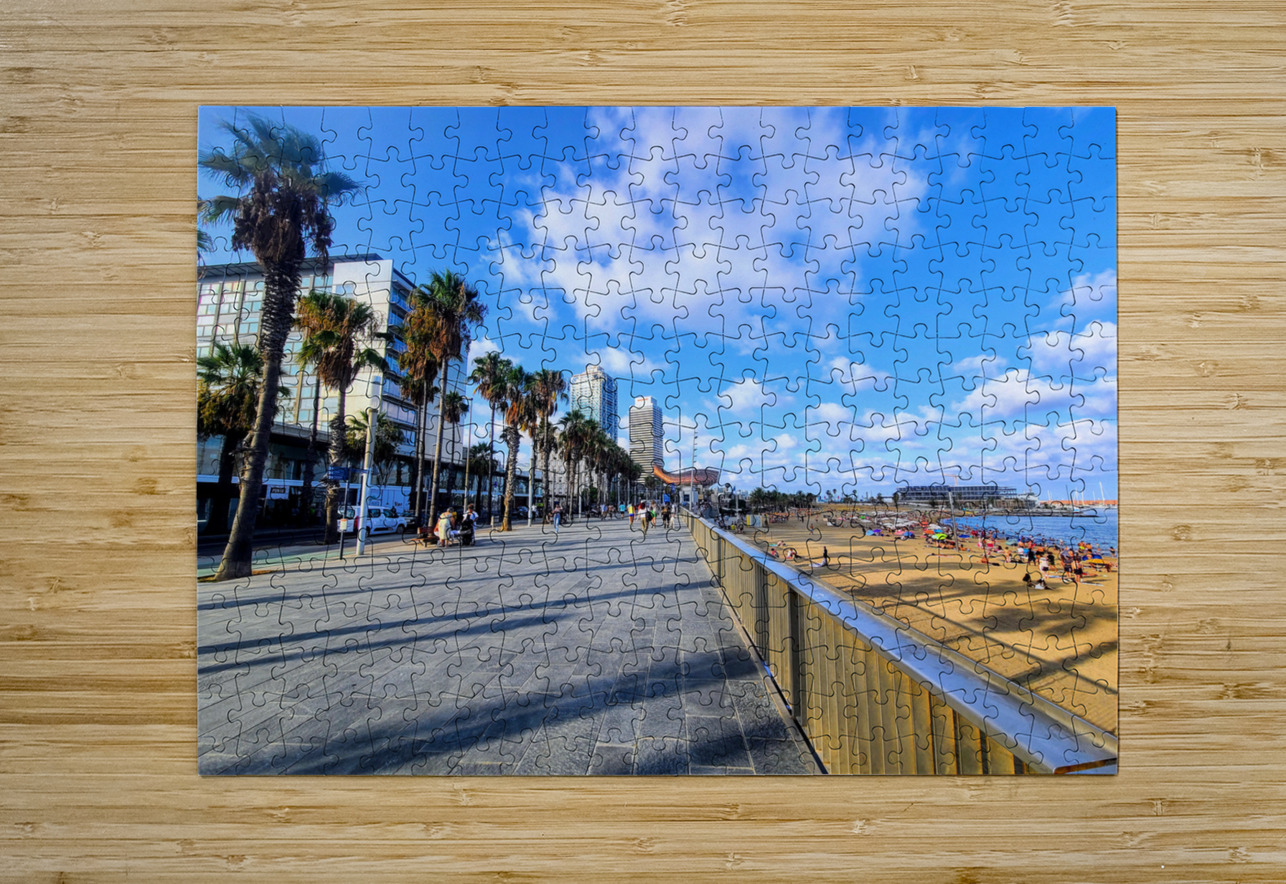Barcelona Beach: Where the City Meets the Sea Click4Pix Puzzle printing