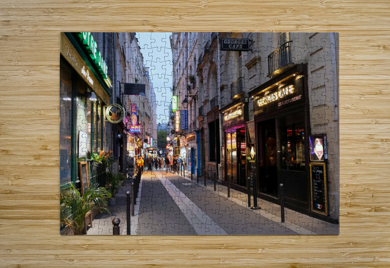 Streets of Paris -- Night Life  Click4Pix Puzzle printing
