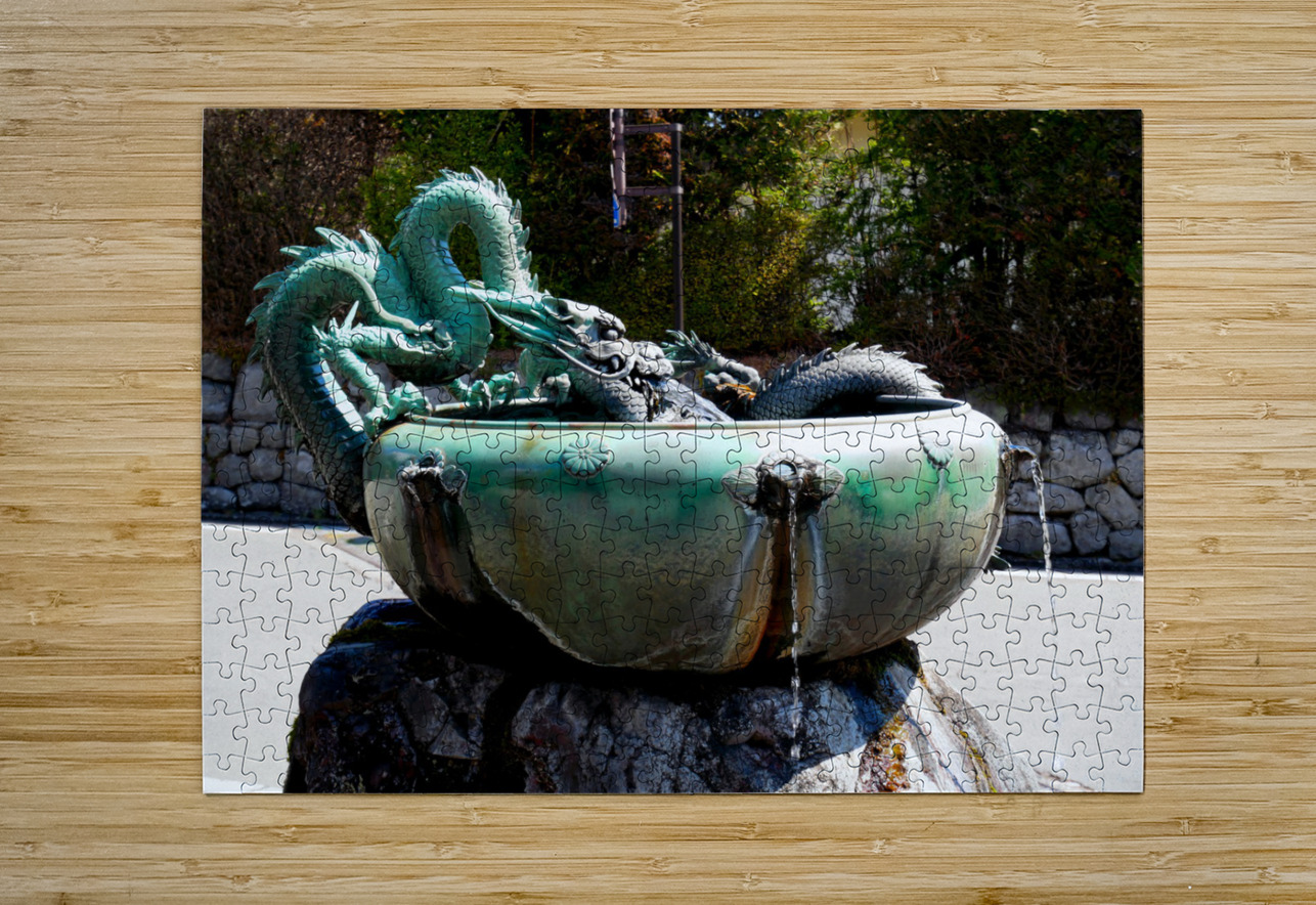 Dragon Bowl Sculpture Water Fountain Click4Pix Puzzle printing