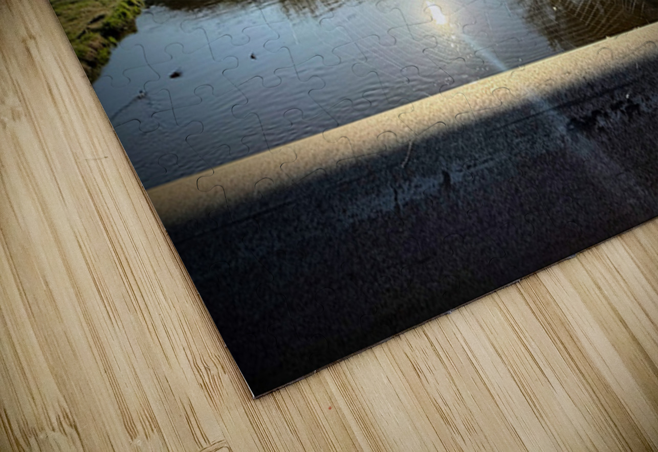 Spider Web on Bridge at Sunrise – Nature Framed in Stillness 2 Click4Pix Puzzle