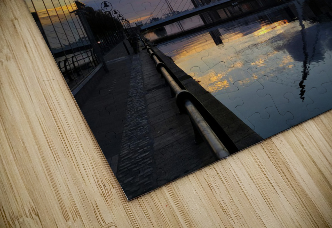 Calm Along River Quay 1B Click4Pix Puzzle