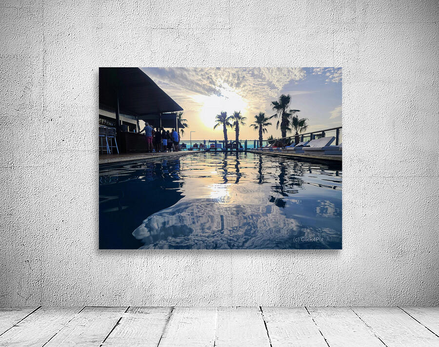 Velvet Pool Burning Sky Wall Preview