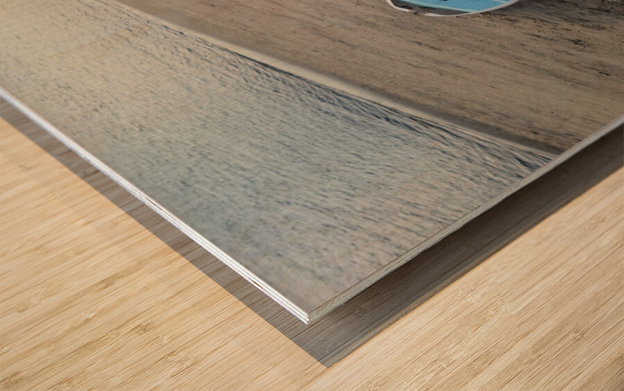 Shoreline Holds the Memory: Beached Paddle Board Wood print