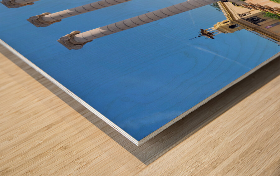 Vertical Dreams: Barcelona’s Guardians of History Wood print