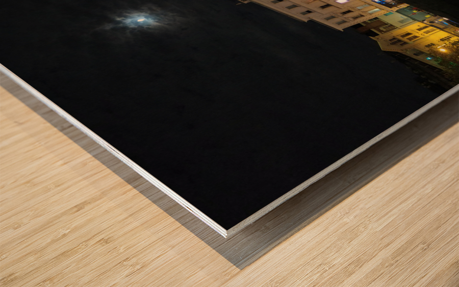 Wishing Upon A Moon Wood print