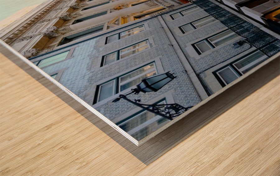 Walk through Lisbon Wood print