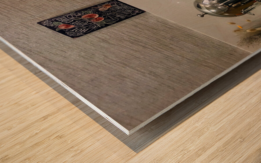 Warm Cider Welcome Wood print