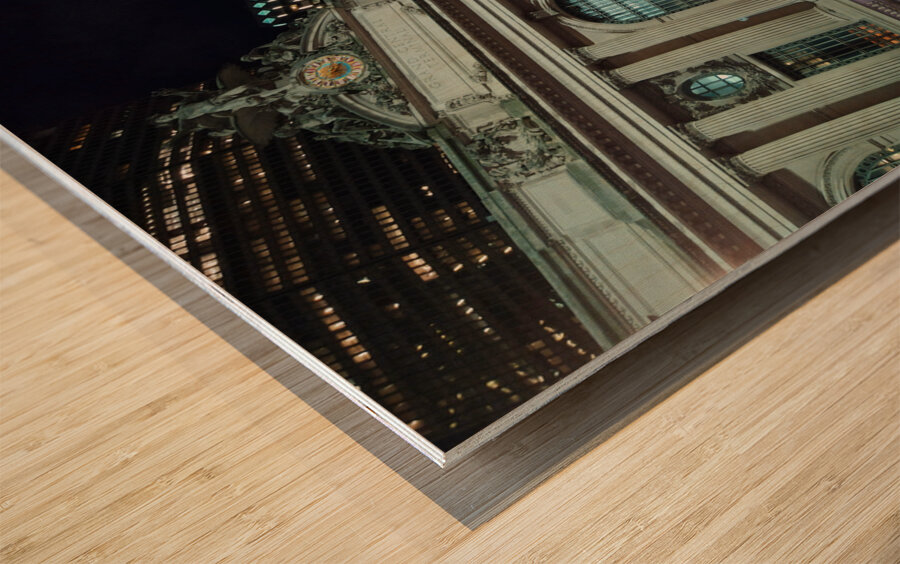 Outside Grand Central Station Wood print